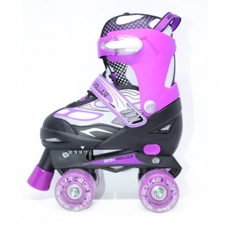 Patines 3 en 1 Iron Roller Morado Talla 17 a la 21 - Envío Gratuito