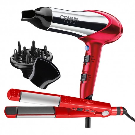 Combo Secadora Alaciadora Rojo - Envío Gratuito