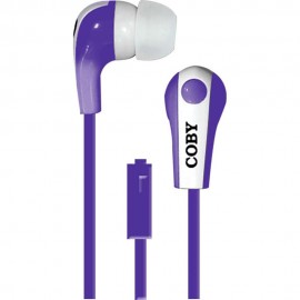 Audífonos Internos Con Micrófono Coby Morado CVE 113 PU - Envío Gratuito