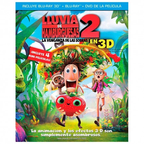 BLURAY 3D LLUVIA DE HAMBURGUESAS 2 LA VENGANZA DE LAS SOBRAS - Envío Gratuito