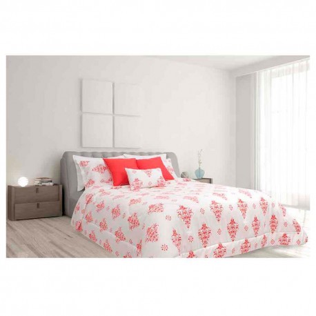 Spring Air Set de Cama Medallón Matrimonial Queen Size Coral - Envío Gratuito