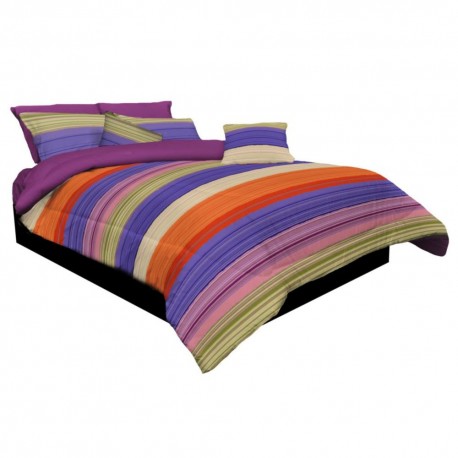 Coordinado de Cama Matrimonial Crash Multicolor - Envío Gratuito