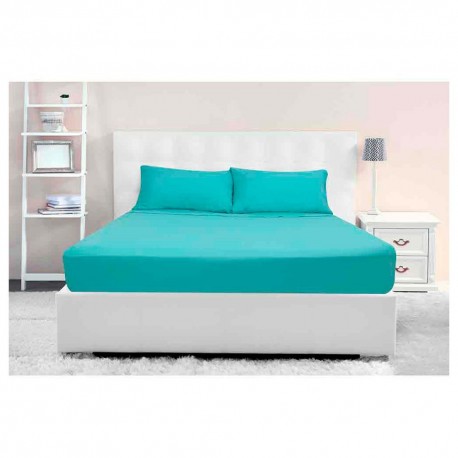 Spring Air Sábana Soft Sensation Invididual Turquesa - Envío Gratuito
