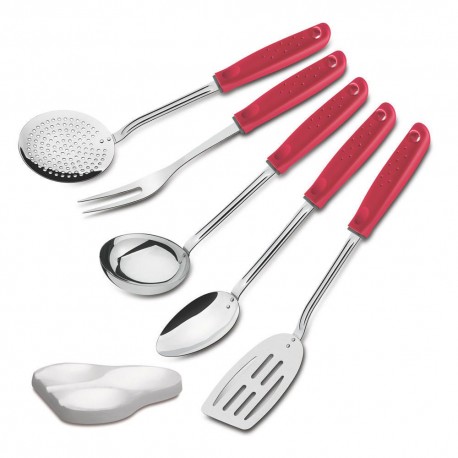 Juego de Utensilios Tramontina Utilita 6 pzs Rojo - Envío Gratuito