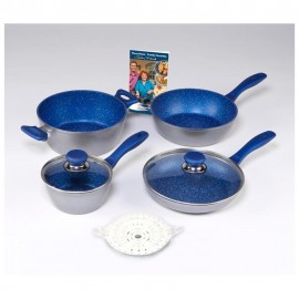 Flavor Stone Batería de Cocina Grande Gris Azul - Envío Gratuito