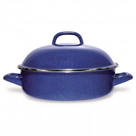 Arrocera de Acero Vitrificado Vasconia 28 cm Azul - Envío Gratuito