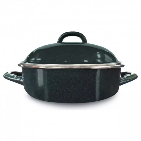 Arrocera de Acero Vitrificado Ekco 24 cm Verde - Envío Gratuito
