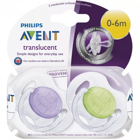 Chupón Clásico Avent 0 6m SCF170 18 - Envío Gratuito