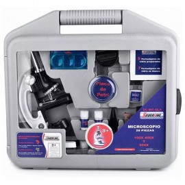 Silverline Microscopio 100 x 400 x 900 DC MICR BLA - Envío Gratuito