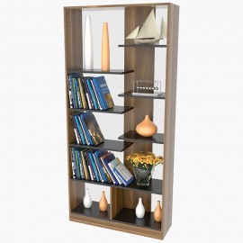 Diecsa Librero Biblioteca Vedra Café Negro - Envío Gratuito