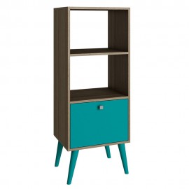 Librero BRV Móveis 1 Cajón Roble con Aquamarine - Envío Gratuito