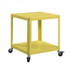 Mesa Auxiliar con Ruedas Sauder Square Amarillo - Envío Gratuito