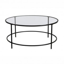 Mesa de Centro Redonda Sauder Soft Modern Negro - Envío Gratuito