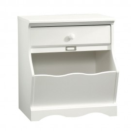 Mesa Auxiliar Sauder Pogo 1 Cajón Blanco - Envío Gratuito