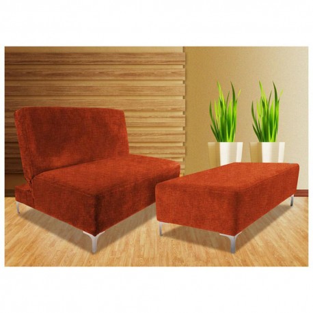 Sofá Cama Individual Odessa Anaranjado - Envío Gratuito