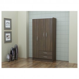 Ropero Politorno 3 Puertas y 2 Cajones Tabaco - Envío Gratuito