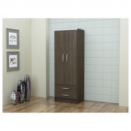 Ropero Politorno 2 Puertas y 2 Cajones Tabaco - Envío Gratuito