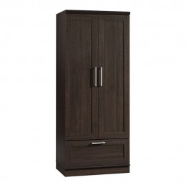 Ropero Sauder Home Plus 2 Puertas y 1 Cajón Chocolate - Envío Gratuito