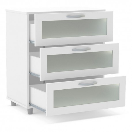 Cajonera Politorno Klais 3 Cajones Blanco - Envío Gratuito