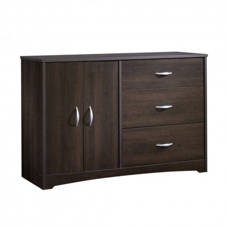 Cómoda Sauder Beginnings 2 Puertas y 3 Cajones Chocolate - Envío Gratuito