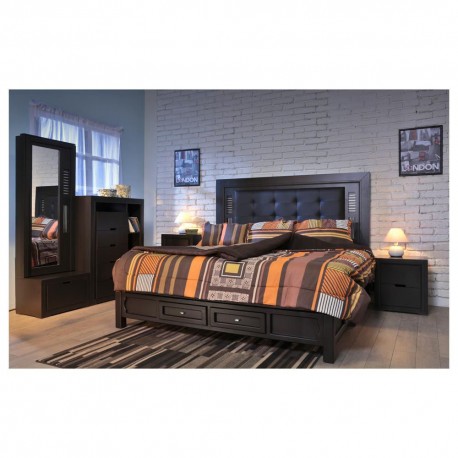 Recámara King Size 5 Piezas Hadar Café - Envío Gratuito