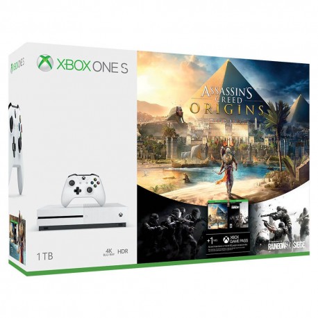 Consola Xbox One S 1TB mas Videojuegos Descargables Assassin s Creed Origins y Rainbow Six Siege - Envío Gratuito