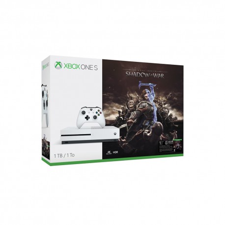 Consola Xbox One S 1TB mas Videojuego Middle of Earth  Shadow of War - Envío Gratuito