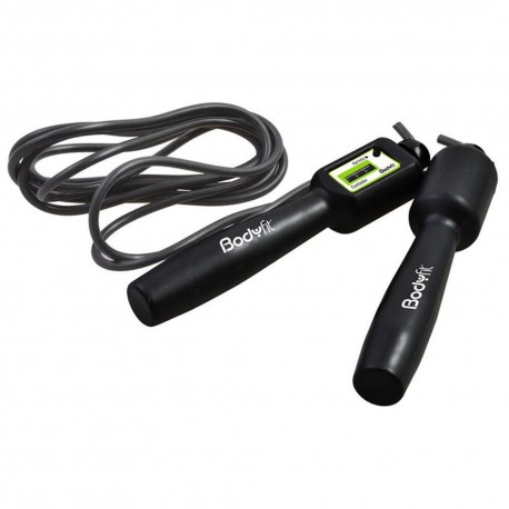 Bodyfit Cuerda para Saltar con Contador Negro - Envío Gratuito
