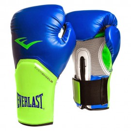 Guantes de Entrenamiento Everlast Elite Azul con Verde 12 oz - Envío Gratuito