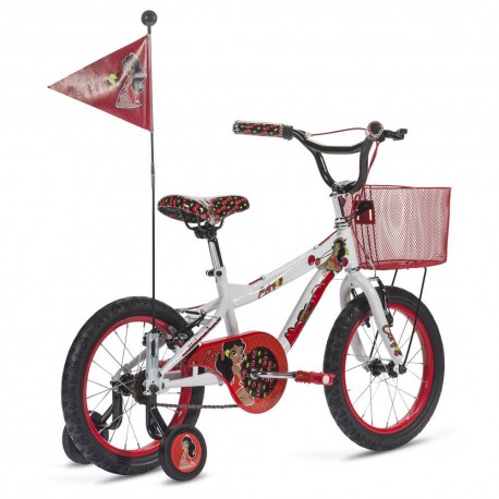 Bicicleta Mercurio Cuty R16 Blanco con Rojo Niña - Envío Gratuito