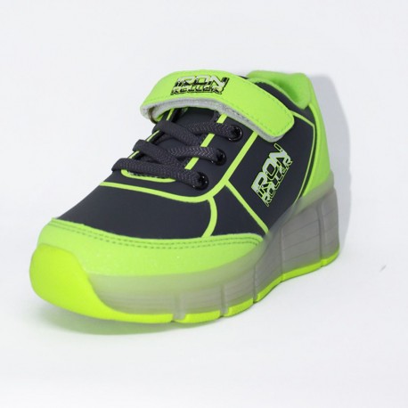 Tenis Patín Led Iron Roller Verde Talla 19 - Envío Gratuito