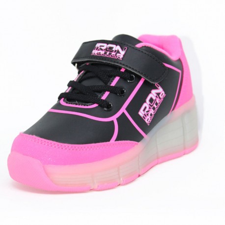 Tenis Patín Led Iron Roller Rosa Talla 20 - Envío Gratuito